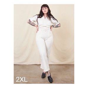 big bud press 2XL vintage white short sleeve jumpsuit